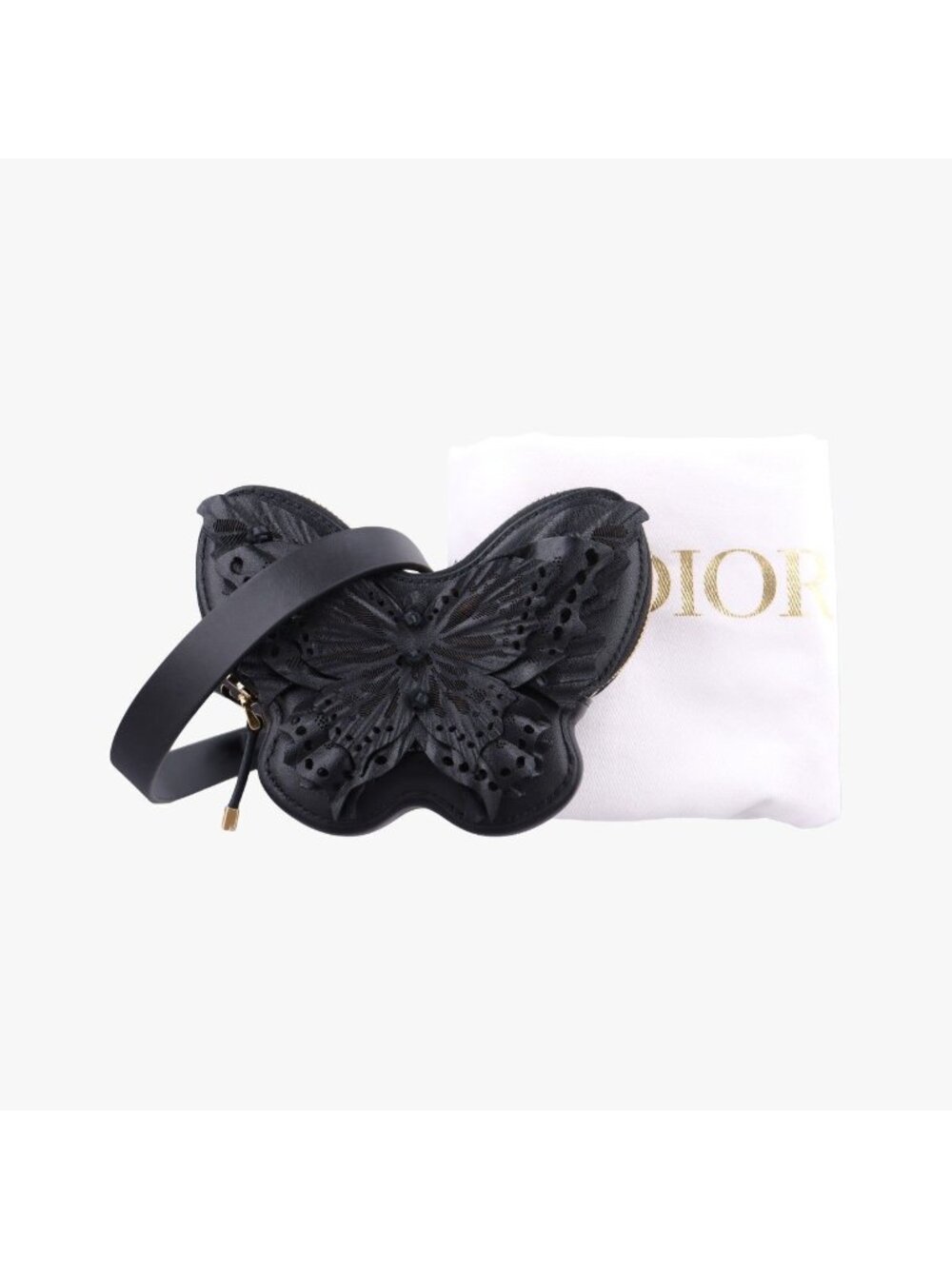 Dior 30 Montaigne Butterfly Stroke Black Lambskin Handbag